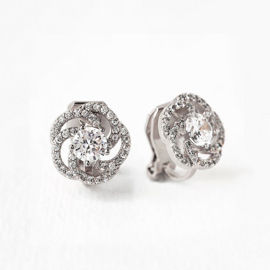 Solitaire Stud Earrings, Bridal Wedding Jewelry, Bridesmaid Gift – AMYO  Bridal