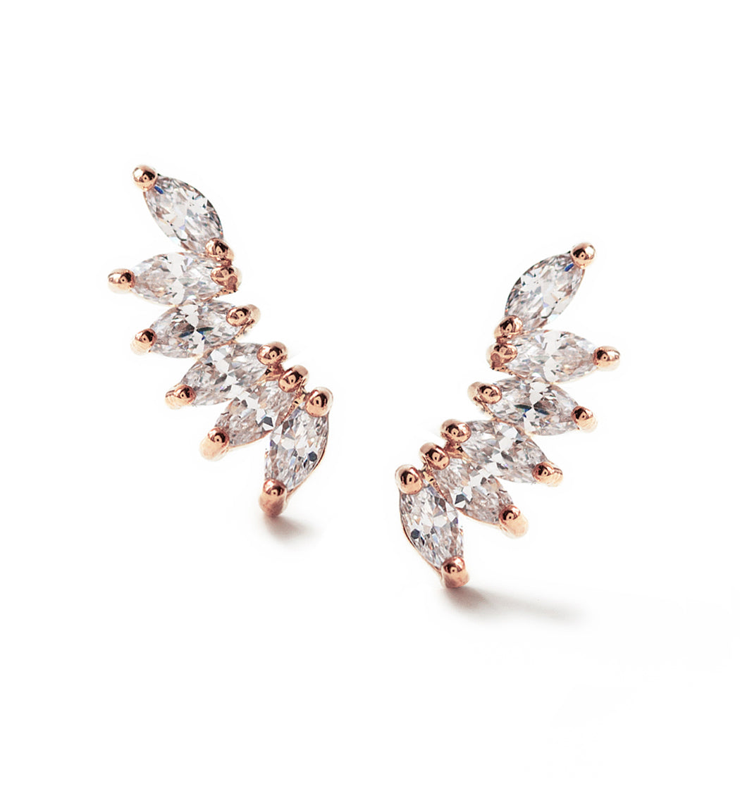 Buy/Send Estele - Elegant Rose Gold Earrings Bracelet Set Online- FNP