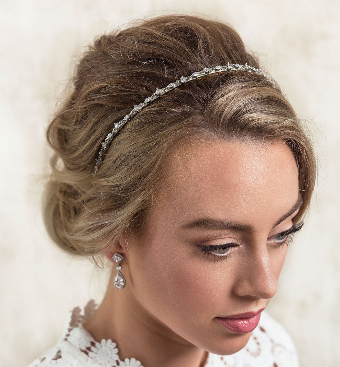 Bridal headpiece - pearl and lace wedding headband - Carmelina by Keza –  KEZANI JEWELLERY - designer bridal jewellery and wedding accessories
